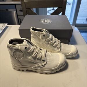 Palladium Pampa Hi Originale Mens Canvas Athletic Shoes Sneakers Size 7 White